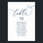 Tarjeta De Mesa Cena Elegante De Bodas, Mesa De La Mesa De La Mesa<br><div class="desc">Tarjeta De Cuadro De Mesa Para La Cena boda,  Estilo Moderno Y Elegante. Personalizar el texto y / o retira y rellena con el tema de tu fiesta de boda (Azul marino).</div>