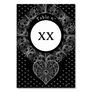 Tarjeta De Mesa Ceramic Lace Black