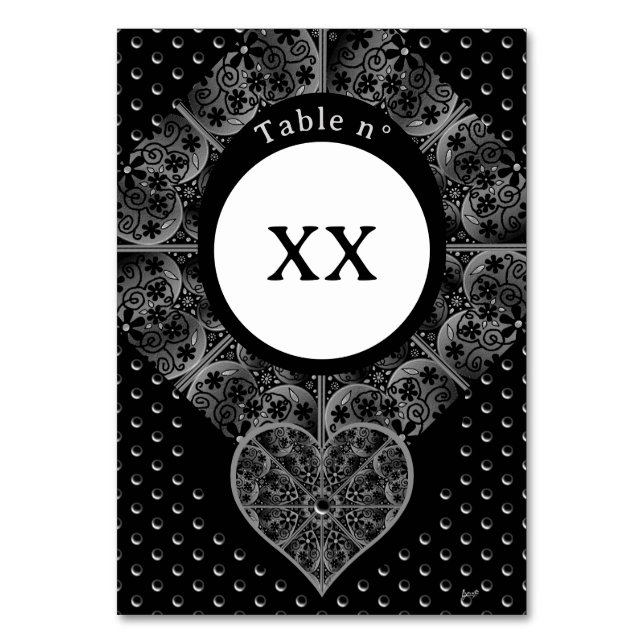 Tarjeta De Mesa Ceramic Lace Black (Reverso)