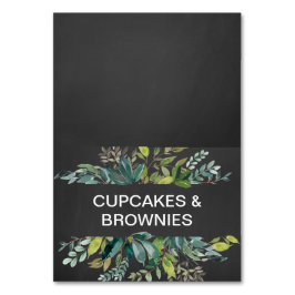 Tarjeta De Mesa Chalkboard Foliage Buffet Food Labs