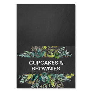 Tarjeta De Mesa Chalkboard Foliage Buffet Food Labs