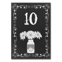 Chalkboard Mason Jar Boda Table Card