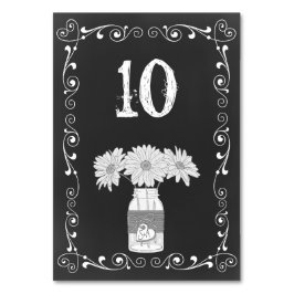 Tarjeta De Mesa Chalkboard Mason Jar Boda Table Card