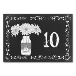 Tarjeta De Mesa Chalkboard Mason Jar Boda Table Card