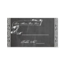 Chalkboard Posh Boda Place Cards
