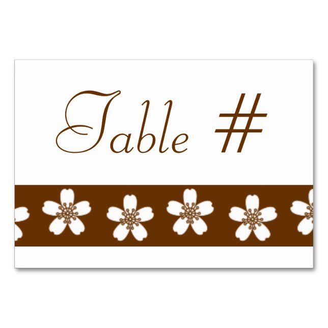 Tarjeta De Mesa Charming Sakura in Chocolate Table Card (Anverso)