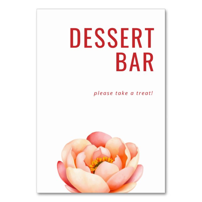 Tarjeta De Mesa Cheerful Pink Watercolor Flower (Anverso)