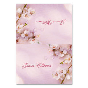 Tarjeta De Mesa Cherry Blossom Elegant Wedding Place Cards
