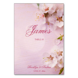 Tarjeta De Mesa Cherry Blossom Elegant Wedding Table Place Cards