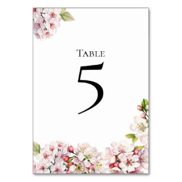 Tarjeta De Mesa Cherry Blossom floral Table Number Card