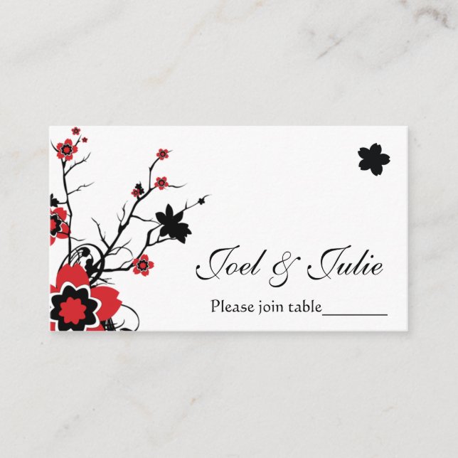 Tarjeta De Mesa Cherry Blossom Moderno Personalizado Mesa / Tarjet (Anverso)