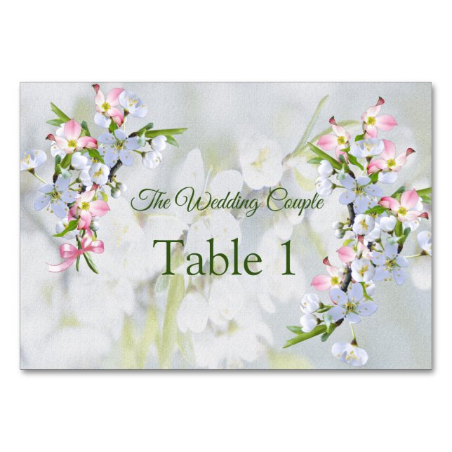 Tarjeta De Mesa Cherry Blossoms (Anverso)