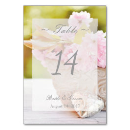 Tarjeta De Mesa Cherryblossoms Flores Boda Floral Número de tabla