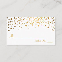 Chevron blanco y dorado y puntos de confetti 2