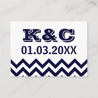 Tarjeta De Mesa Chevron Boda Place Cards