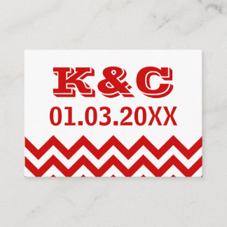 Tarjeta De Mesa Chevron Boda Place Cards