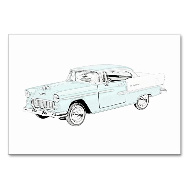 Tarjeta De Mesa Chevy Bel Air 1955 (Anverso)