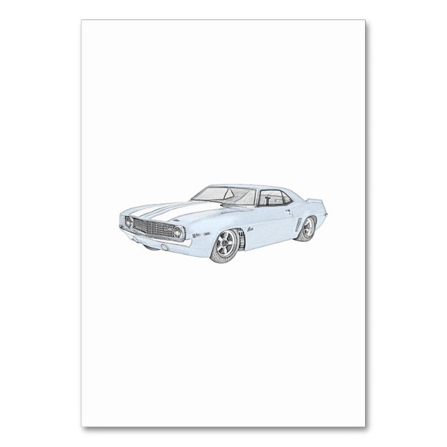 Tarjeta De Mesa Chevy Camaro 1969 (Anverso)