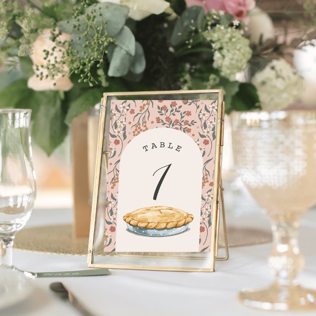 Tarjeta De Mesa Chica floral rosada de pequeño cutie Pie Baby Show (Subido por el creador)