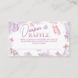 Tarjeta De Mesa Chica Mariposa Baby Shower Diaper Raffle