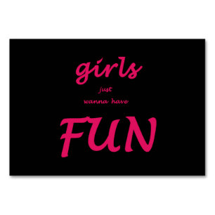 Tarjeta De Mesa chicas solo quieren divertirse