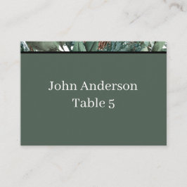 Tarjeta De Mesa Christmas Greenery Place Card