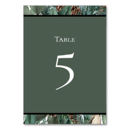 Tarjeta De Mesa Christmas Greenery Table Number Card