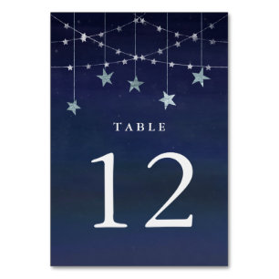 Tarjeta De Mesa Cielo nocturno con los singulares jardines de estr