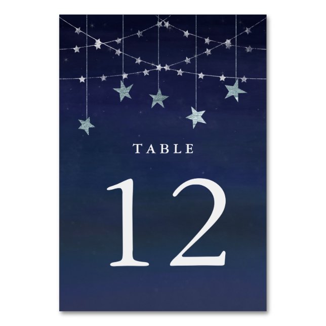 Tarjeta De Mesa Cielo nocturno con los singulares jardines de estr (Anverso)