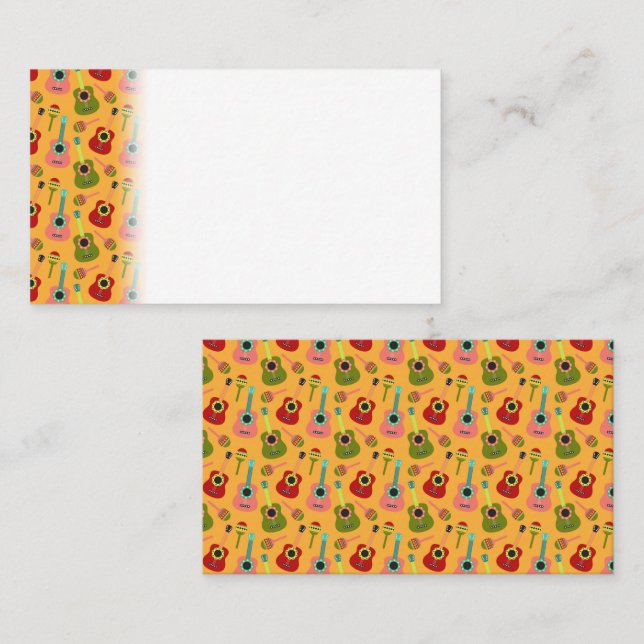 Tarjeta De Mesa Cinco de Mayo Guitars Maracas Fiesta México (Anverso / Reverso)