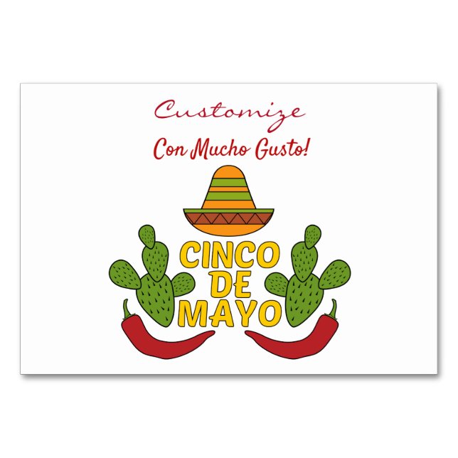 Tarjeta De Mesa Cinco de Mayo Thunder_Cove (Anverso)