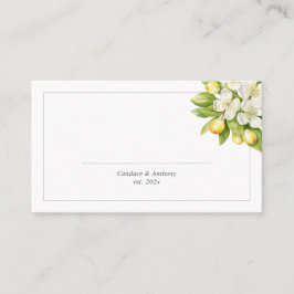 Tarjeta De Mesa Citrus Floral Boda