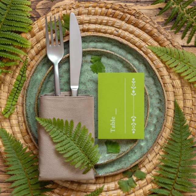 Tarjeta De Mesa Citrus Green & Coastal Blue Wedding (Subido por el creador)