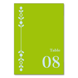 Tarjeta De Mesa Citrus Green & Coastal Blue Wedding
