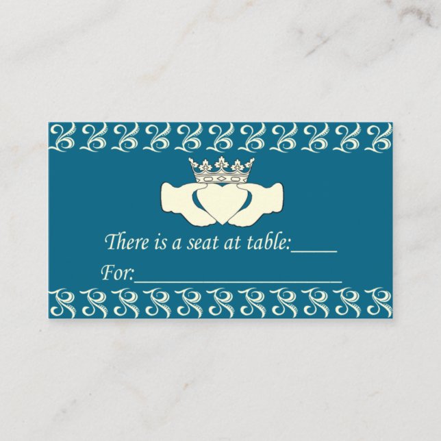 Tarjeta De Mesa Claddagh personalizado (Anverso)