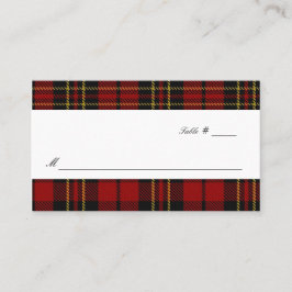Tarjeta De Mesa Clan Brodie Tartan Plaid Boda Escort Place Card