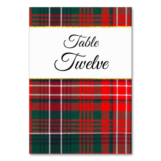 Tarjeta De Mesa Clan Wilson Boda de plástico Tabla número 2 (Anverso)