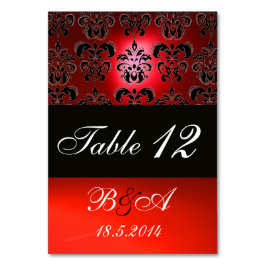 TARJETA DE MESA CLASE BLANCA BLANCA BLANCA BRILLANTE DAMASK MONOGR