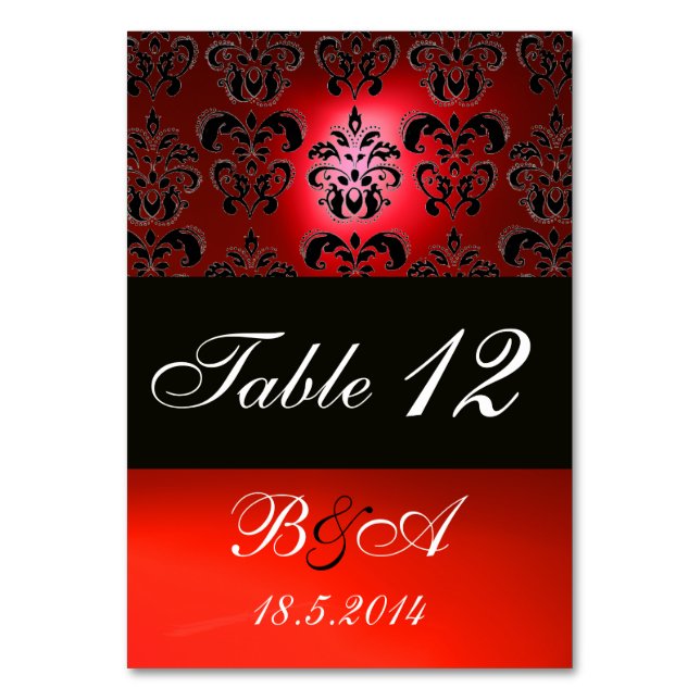 TARJETA DE MESA CLASE BLANCA BLANCA BLANCA BRILLANTE DAMASK MONOGR (Reverso)