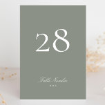 Tarjeta De Mesa Clásica caligrafía formal Boda verde gris<br><div class="desc">Este diseño es parte de una colección; por favor,  póngase en contacto conmigo si necesita ayuda para encontrar diseños o productos coincidentes; También está disponible en colores alternativos</div>