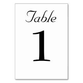 Tarjeta De Mesa Clásico Boda Rústico Blanco y Negro