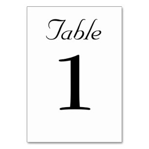 Tarjeta De Mesa Clásico Boda Rústico Blanco y Negro