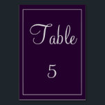 Tarjeta De Mesa Clásico de Pluma y Plata<br><div class="desc">Una tarjeta de mesa elegante que es realmente asombrosa,  este artículo muestra un diseño de ciruela y plata usando plantillas fáciles de rellenar. El texto se puede personalizar,  así como el color de la tarjeta de tabla y del cuadrado. ¡Personaliza el tuyo hoy!</div>