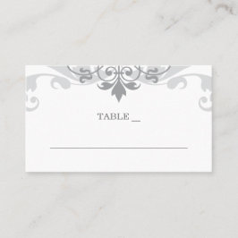 Tarjeta De Mesa Clásico Ironworks Gris Elegante Boda