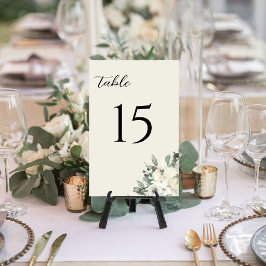 Tarjeta De Mesa Clásico Vintage Crema Acuarela Floral Boda
