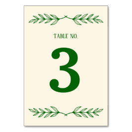 Tarjeta De Mesa Classic Elegance Ivory & Emerald Islamic Wedding