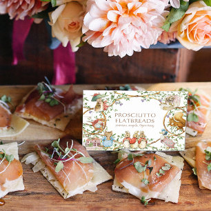 Tarjeta De Mesa Classic Peter the Rabbit Buffet Food Name Card