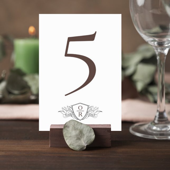 Tarjeta De Mesa Classic Wedding Reception Table Number Card (Subido por el creador)