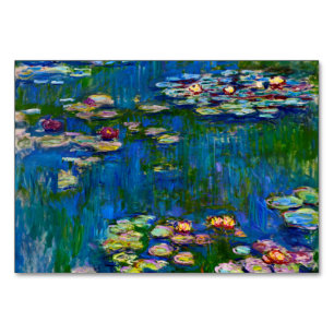 Tarjeta De Mesa Claude Monet - Water Lilies