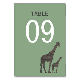 Tarjeta De Mesa Clay Safari Giraffe, Boda ruso